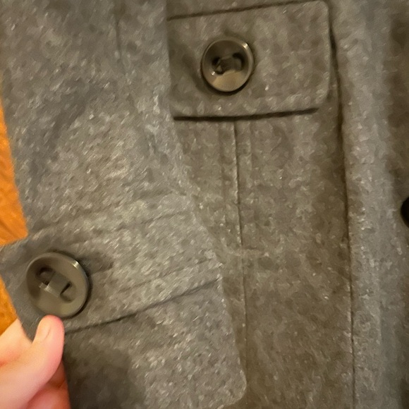 Wet Seal gray wool/poly blend coat jacket size M great classic style - Picture 8 of 8